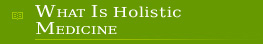 what is holistic medicine